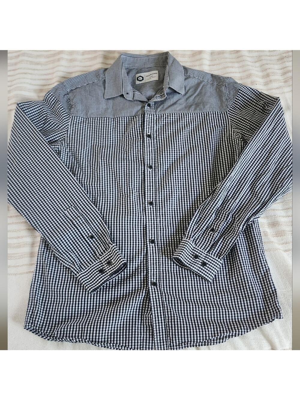 Jack & Jones Men's Gingham Button Down shirt size medium